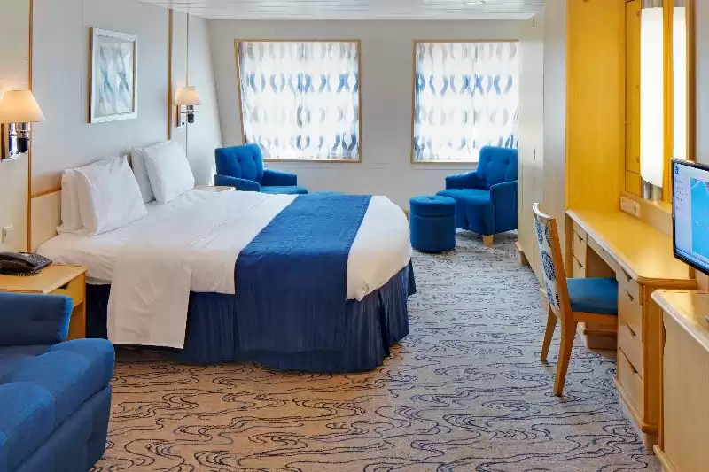 Cabina ultra espaciosa con vista al mar