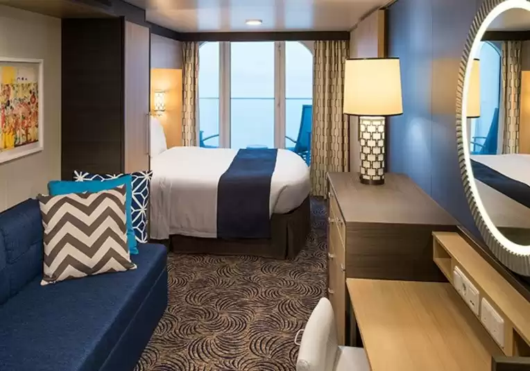 Cabina con vista al mar y gran balcón