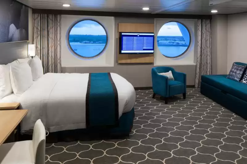 Cabina ultra espaciosa con vista al mar