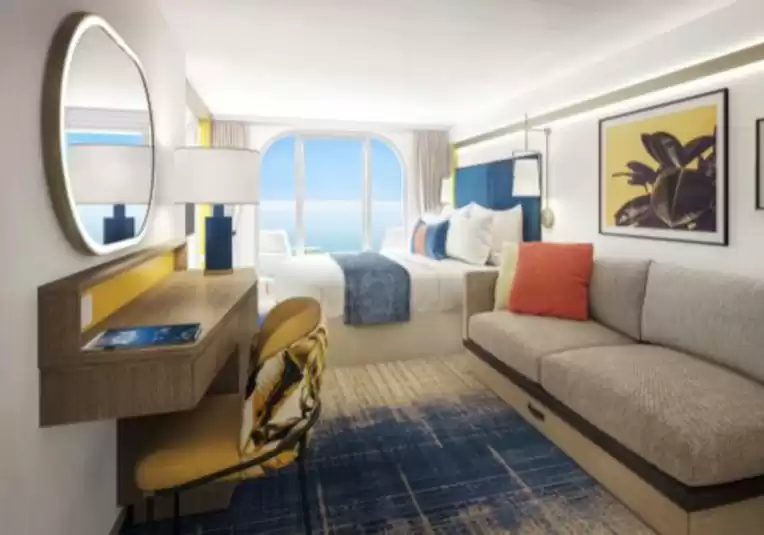 Cabina doble con vista al mar y balcón